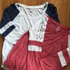 ( 2 ) 3/4 Sleeve tops